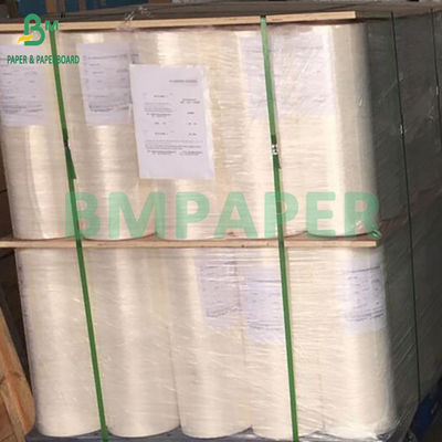 40-60gm Một mặt giấy thủy tinh bóng cho nhãn giấy mặt sau trắng vàng xanh