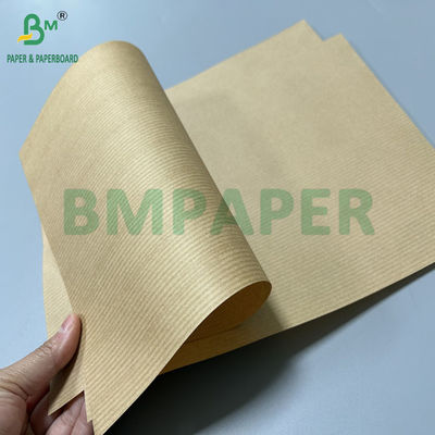 60g 30in Width 1 Side MG Pure Brown Ribbed Kraft Paper Để đóng gói
