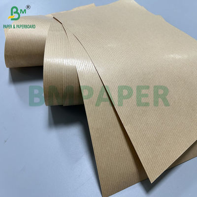 60g 30in Width 1 Side MG Pure Brown Ribbed Kraft Paper Để đóng gói