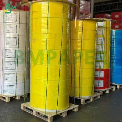 57gsm 60gsm NCR Carbonless Paper Rolls 12inch Rolls, CB White CFB Blue CF Canario