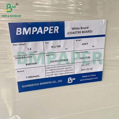 390GSM 0.7MM Bảng giấy hấp thụ trắng Beermat