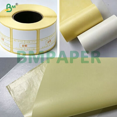 Nhãn dán màu vàng silicone phủ nhãn giấy thủy tinh Jumbo Rolls