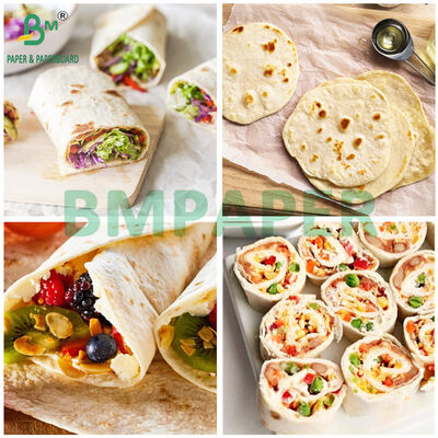 25gr 28gr 30gr 34gr giấy bọc tortilla màu trắng chống ẩm