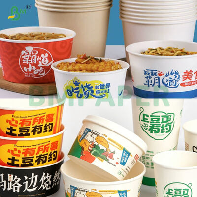 Giấy tráng PE không thấm nước 180–350gsm cho bát mì ăn liền dùng một lần