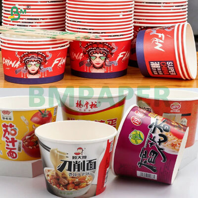Virgin Wood Pulp PE Laminated Instant Noodle Cup Bowl Tấm thô chống rò rỉ
